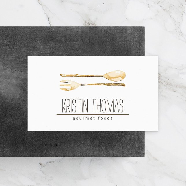 Carte de visite de restauration de la cuillère d'a (Créateur téléchargé)
