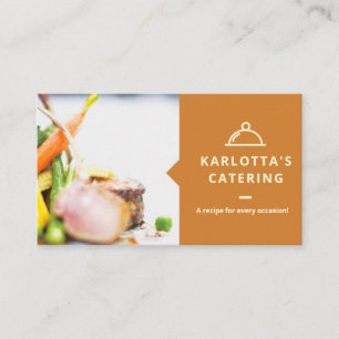Carte de visite de restauration moderne Orange Foo