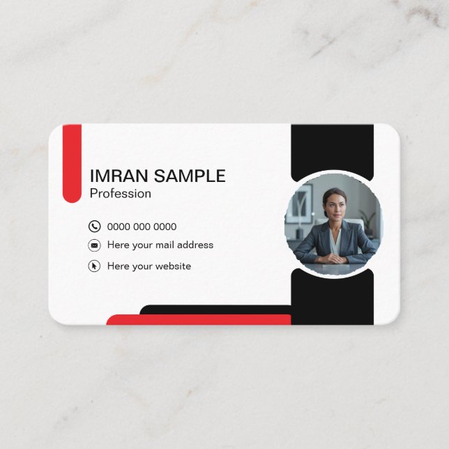 Carte de visite de retouche photo (Devant)