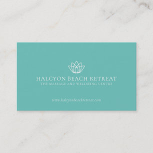 carte de visite de retrait du logo Spa lotus