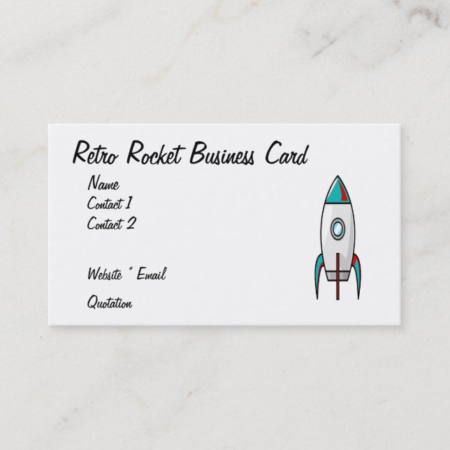 Carte de visite de rétrofusée (Devant)
