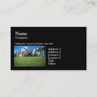 Carte de visite de rêve américain