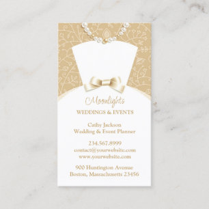 Carte de visite de robe blanche mariage