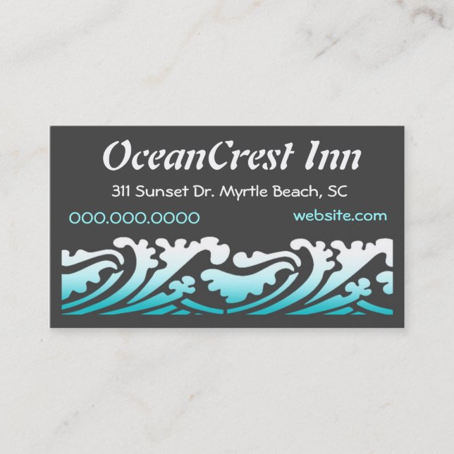 CARTE DE VISITE DE ROCKIN OCEANCREST (Devant)