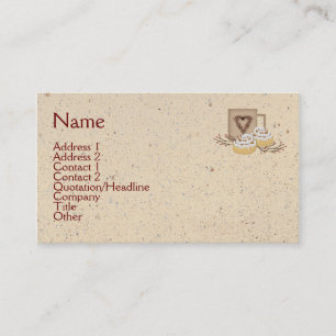 Carte de visite de Rolls de cannelle