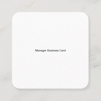 Carte de visite de ronde Carré Manager