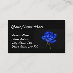 Carte de visite de rose de bleu
