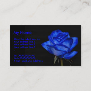 Carte de visite de rose de bleu
