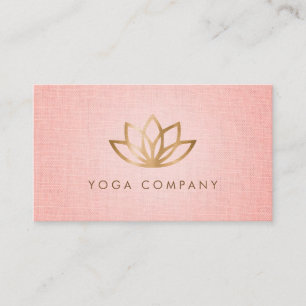 Carte de visite de rose d'instructeur de yoga de