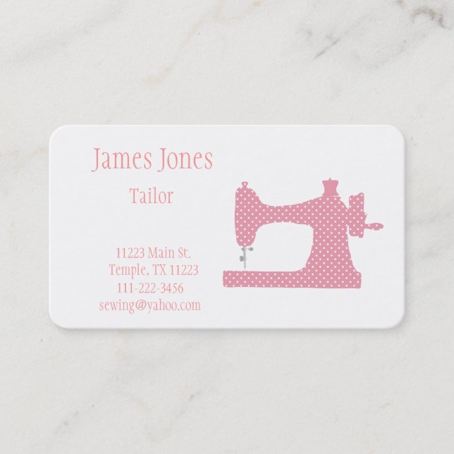Carte de visite de rose et blanc de machine à (Devant)