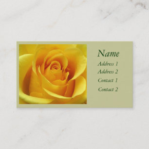 Carte de visite de rose jaune