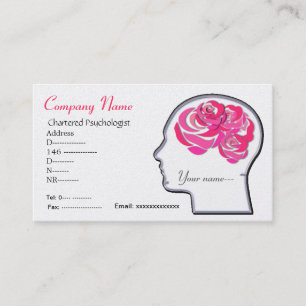 Carte de visite de roses de cerveau…