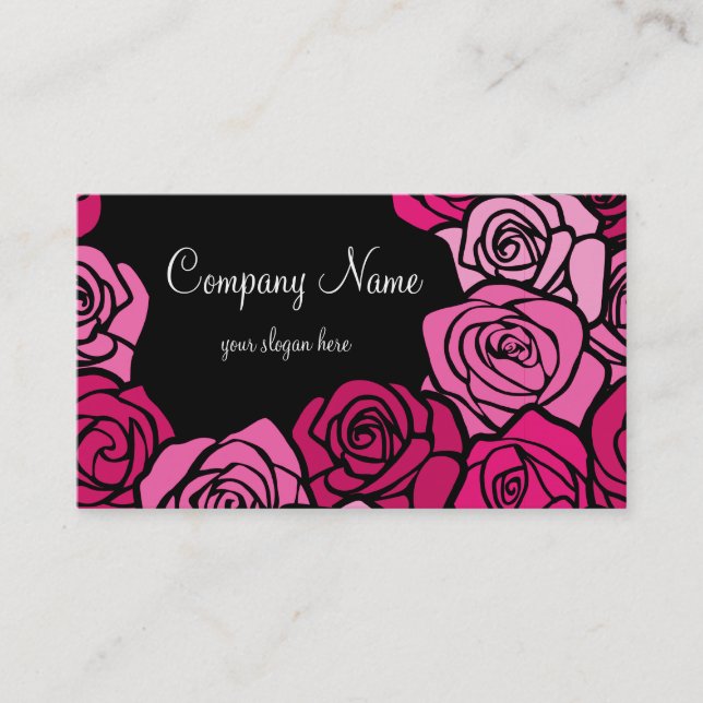 Carte de visite de roses vintages (Devant)
