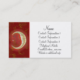 Carte de visite de rouge de lune de perle