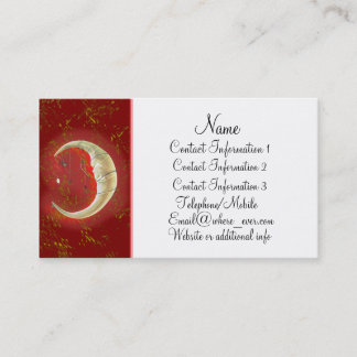 Carte de visite de rouge de lune de perle