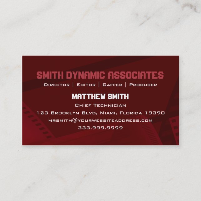 Carte de visite de rouge de ressort de film (Devant)