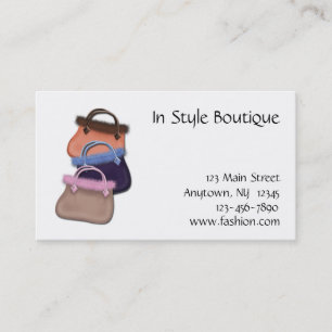 Carte de visite de sac à main