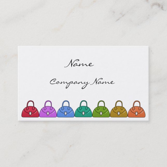 Carte de visite de sacs à main (Devant)