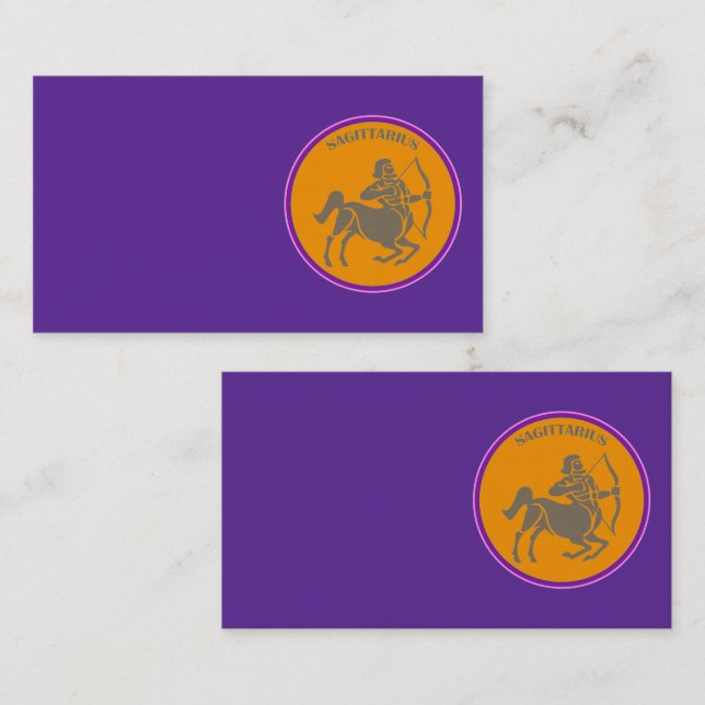 Carte de visite de Sagittarius (Devant / Derrière)