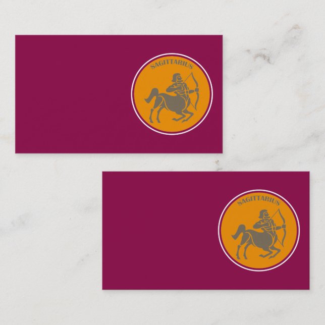 Carte de visite de Sagittarius (Devant / Derrière)
