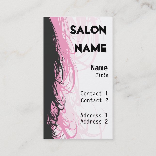 Carte de visite de salon - customisé (Devant)