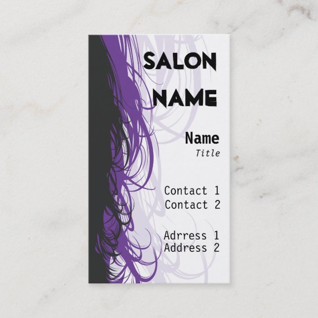 Carte de visite de salon - customisé (Devant)