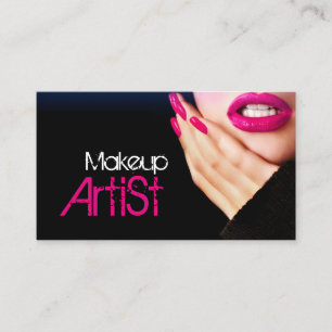 Carte de visite de salon d'artiste en maquillage
