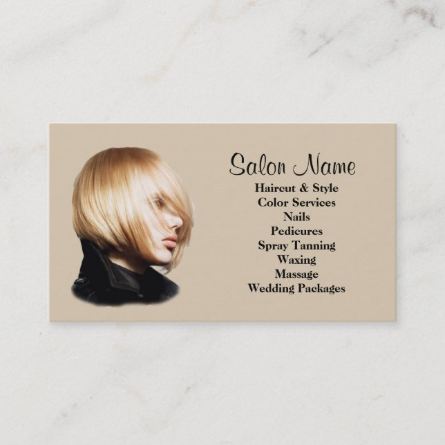 Carte de visite de salon de beauté (Devant)