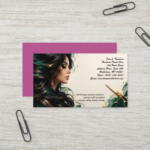 💇‍♀️ Carte de visite de salon de beauté de luxe