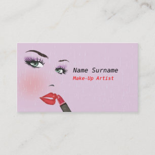 Carte de visite de salon de beauté de maquillage
