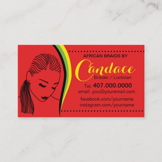 Carte de visite de salon de Braider (Devant)