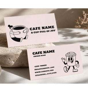 Carte de visite de salon de café minimaliste Caf
