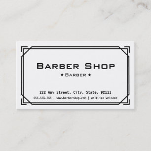 Carte de visite de salon de coiffure