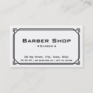 Carte de visite de salon de coiffure