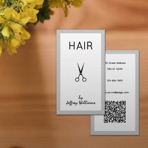 Carte de visite de salon de coiffure à cadre en li