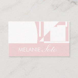 Carte de visite de salon de maquillage à icône ros