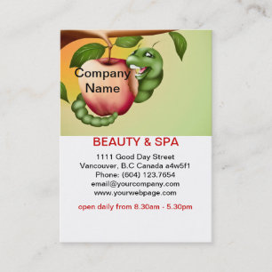 Carte de visite de salon de spa de beauté d'Apple