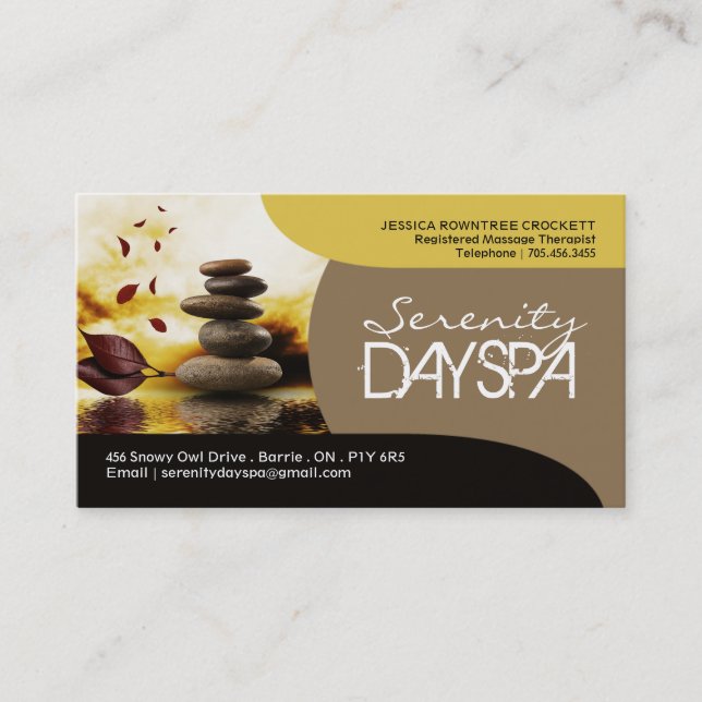 Carte de visite de salon et de spa (Devant)