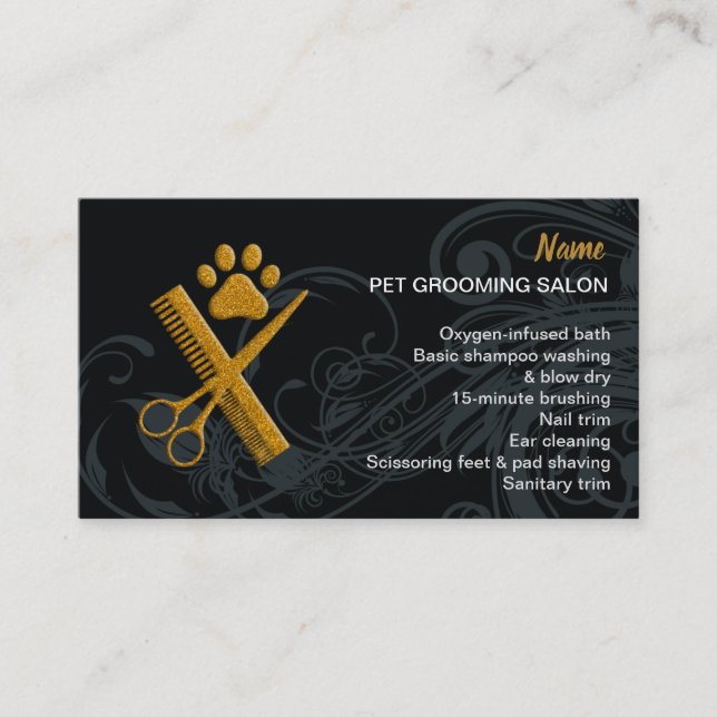 Carte de visite de salon pour animaux de compagnie (Devant)
