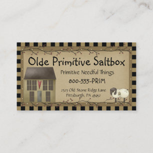 Carte de visite de Saltbox primitif Whimsical