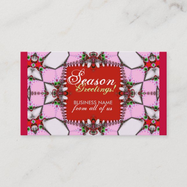Carte de visite de salutations de saison (Devant)