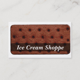 Carte de visite de sandwich à crème glacée