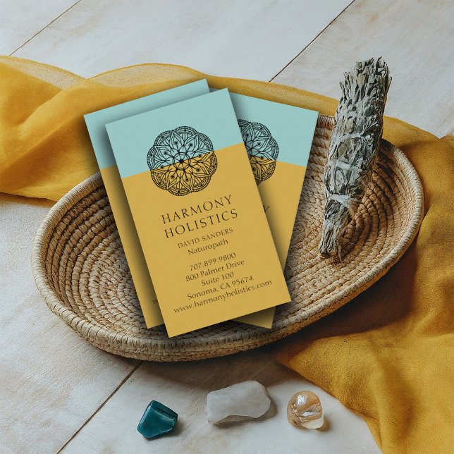 Carte de visite de santé holistique Mandala (Créateur téléchargé)