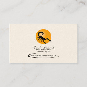 Carte de visite de scorpion (W/Sun Backdrop)