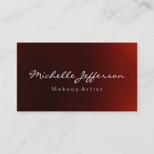 Carte de visite de script de maquillage couleur ro