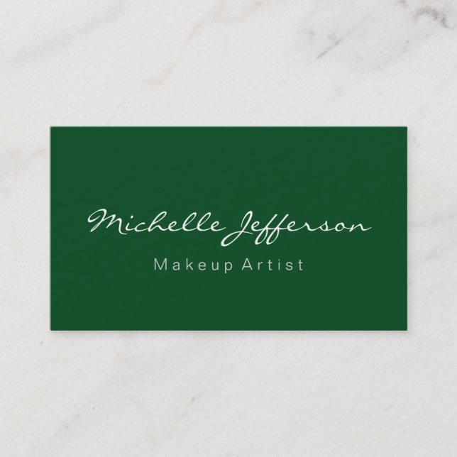 Carte de visite de script de maquillage élégant et (Devant)