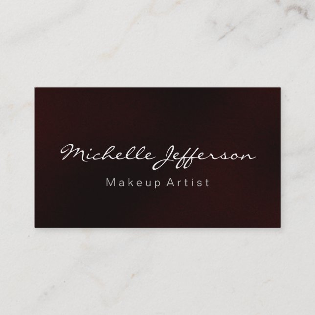 Carte de visite de script de maquillage rouge (Devant)