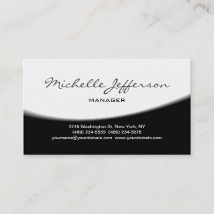 Carte de visite de script en écriture manuscrite e