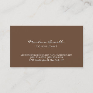 Carte de visite de script minimaliste couleur Brow