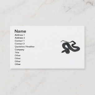 Carte de visite de serpent de dossier d'Arafura